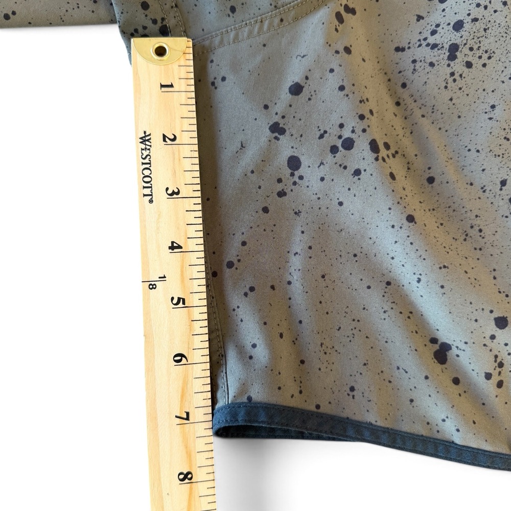 Vuori Banks Shorts sz S Mens Olive Green Paint Splatter Athletic Training *READ* - Picture 5 of 7